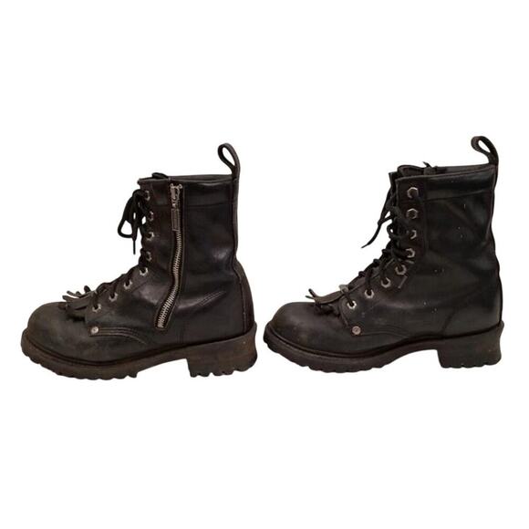 Harley-Davidson Fringe Leather Biker Boots - Women’s Size 11 - Picture 1 of 5